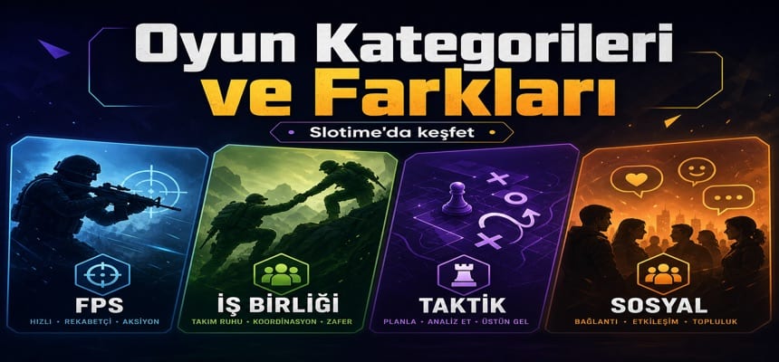 Slotime Oyun Kategorileri ve Aralarındaki Farklar